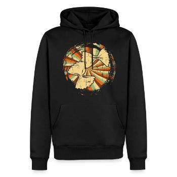 Nouilles du monde - Sweat à capuche Premium bio Homme - noir - Devant - Nico (187cm)