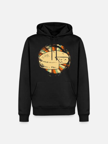cheese - Men’s Premium Organic Hoodie - black
