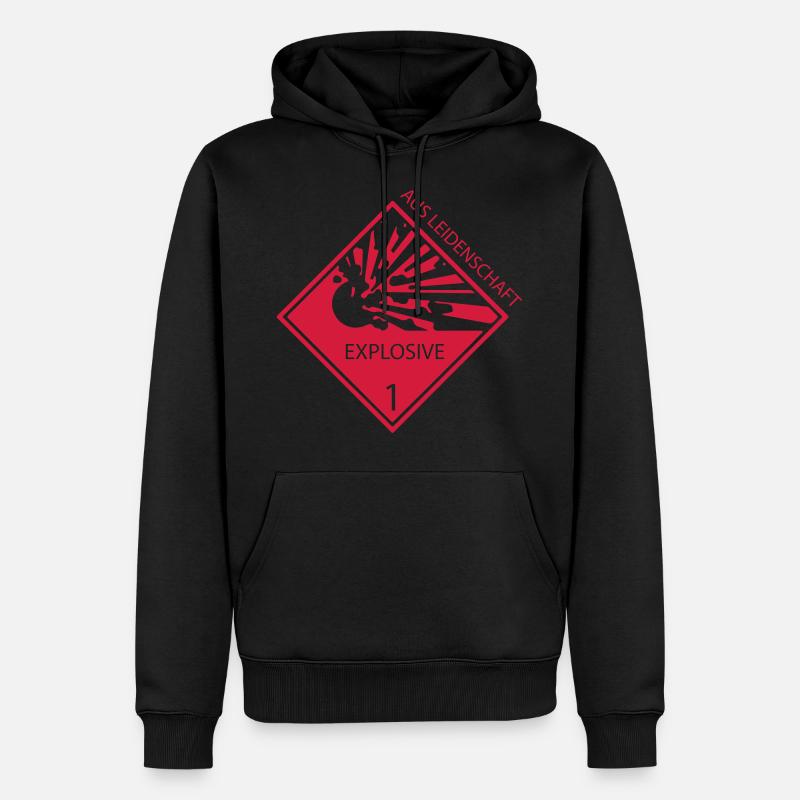 Pyro passion cadeau idée feu d’artifice - Sweat à capuche Premium bio Homme - noir