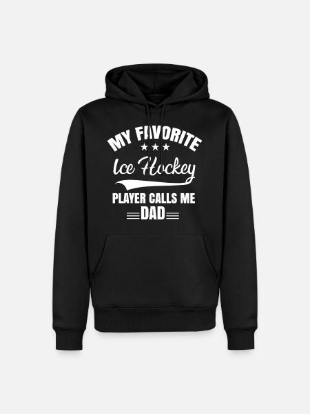 My favorite Ice Hockey Player Dad Gift Icehockey - Männer Premium Bio Hoodie - Schwarz