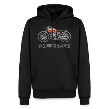 Cafe Racer - Men’s Premium Organic Hoodie - black - Front - Nico (187cm)