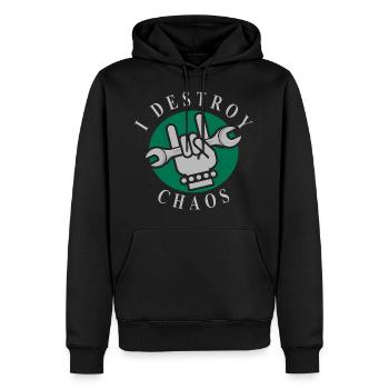 Vatertag - Männer Premium Bio Hoodie - Schwarz - Vorne - Nico (187cm)