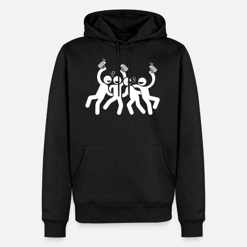 drinking drinking team - Men’s Premium Organic Hoodie - black
