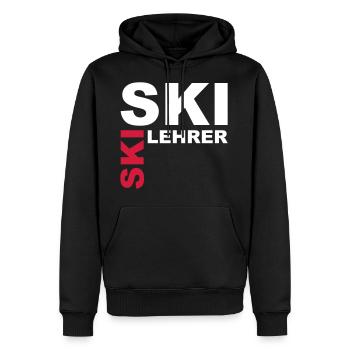 Skilehrer - V2 - Männer Premium Bio Hoodie - Schwarz - Vorne - Nico (187cm)
