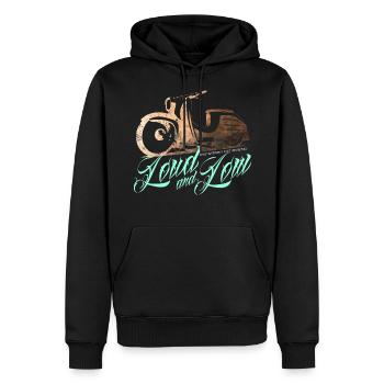 KDR51 Ostmoped cuivre édition design DDR - Sweat à capuche Premium bio Homme - noir - Devant - Nico (187cm)