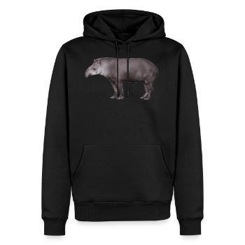 Der Tapir, Schwein oder Elefant? - Männer Premium Bio Hoodie - Schwarz - Vorne - Nico (187cm)
