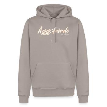 Äggsbärde im Dienst - Männer Premium Bio Hoodie - Taupe - Vorne - Nico (187cm)
