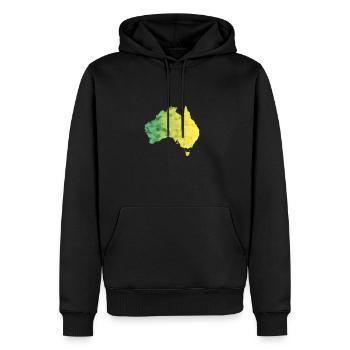 Australie Polygon - Sweat à capuche Premium bio Homme - noir - Devant - Nico (187cm)