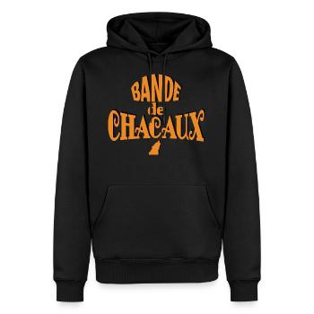 bande de chacaux - Sweat à capuche Premium bio Homme - noir - Devant - Nico (187cm)