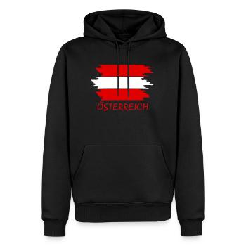 Österreich Austria Tirol - Männer Premium Bio Hoodie - Schwarz - Vorne - Nico (187cm)