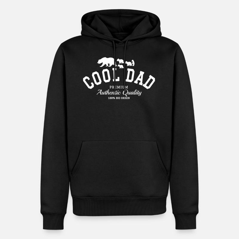 Cool Dad Ours - Sweat à capuche Premium bio Homme - noir