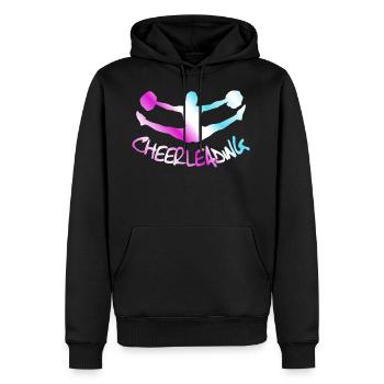 Pom-pom girls - Sweat à capuche Premium bio Homme - noir - Devant - Nico (187cm)