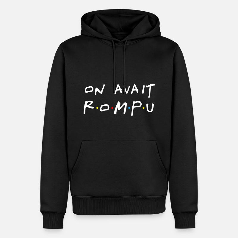 On avait rompu (blanc) - Sweat à capuche Premium bio Homme - noir
