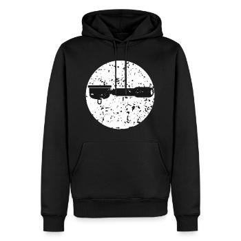 Siebträger Espresso Maschine Koffein Geschenk - Männer Premium Bio Hoodie - Schwarz - Vorne - Nico (187cm)