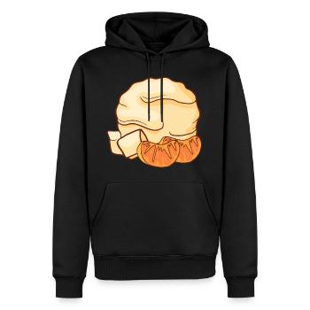 Mandarinen Eis Speiseeis Eiskrem Eiscreme Kugeleis - Männer Premium Bio Hoodie - Schwarz - Vorne - Nico (187cm)