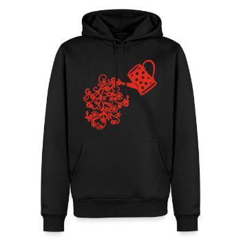 Die Rückkehr des Roten Frühlings - Männer Premium Bio Hoodie - Schwarz - Vorne - Nico (187cm)