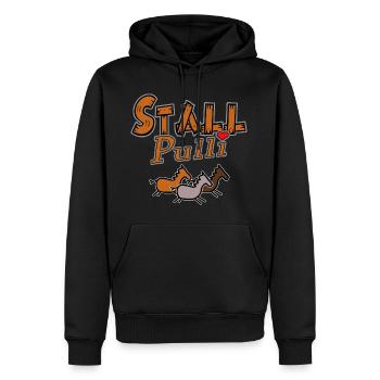 Stall Pulli - Männer Premium Bio Hoodie - Schwarz - Vorne - Nico (187cm)