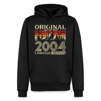 21st Birthday Vintage September Vintage 2004 - Men’s Premium Organic Hoodie - black - Front - Nico (187cm)