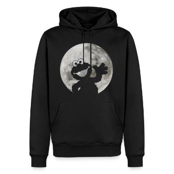 Sesame Street Elmo Under the Full Moon - Men’s Premium Organic Hoodie - black - Front - Nico (187cm)