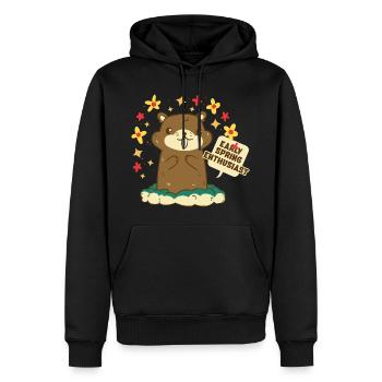Murmeltiertag Murmeltier Groundhog - Männer Premium Bio Hoodie - Schwarz - Vorne - Nico (187cm)