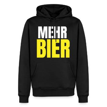 Mehr Bier Frühlingsfest 2026 – Lustiges Bier Fest - Männer Premium Bio Hoodie - Schwarz - Vorne - Nico (187cm)