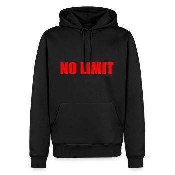 No limit - Männer Premium Bio Hoodie - Schwarz - Vorne - Nico (187cm)