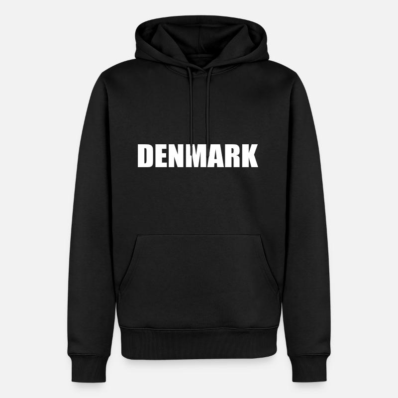 Dänemark - Männer Premium Bio Hoodie - Schwarz