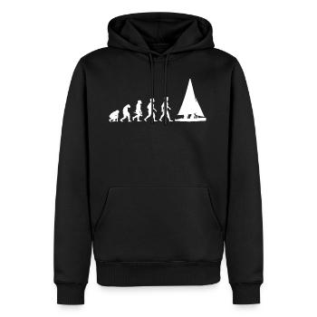 Voilier d'évolution voilier - Sweat à capuche Premium bio Homme - noir - Devant - Nico (187cm)