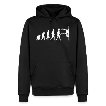 Evolution Poledance Pole Dancing Danse - Sweat à capuche Premium bio Homme - noir - Devant - Nico (187cm)