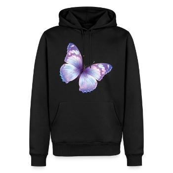 Butterfly - Männer Premium Bio Hoodie - Schwarz - Vorne - Nico (187cm)