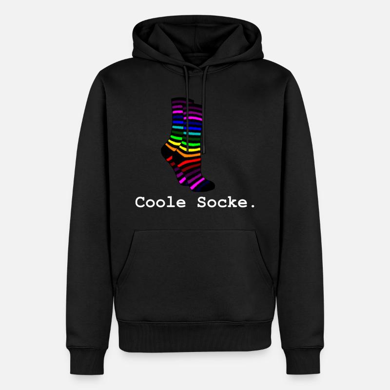 Coole Socke Geschenkidee - Männer Premium Bio Hoodie - Schwarz
