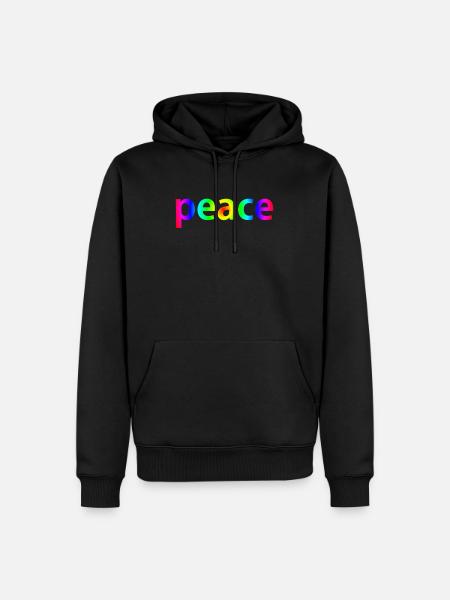 Peace - Men’s Premium Organic Hoodie - black