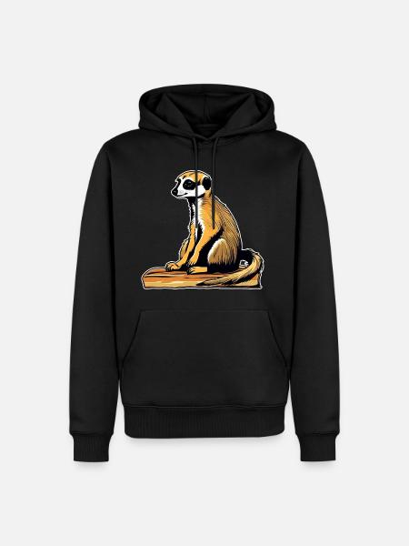 Suricate mignon - Sweat à capuche Premium bio Homme - noir