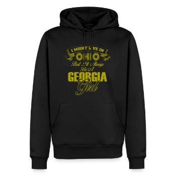 Georgia Girl - Männer Premium Bio Hoodie - Schwarz - Vorne - Nico (187cm)