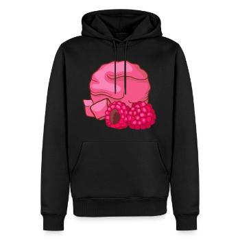 Himbeeren Eis Speiseeis Eiskrem Eiscreme Kugeleis - Männer Premium Bio Hoodie - Schwarz - Vorne - Nico (187cm)
