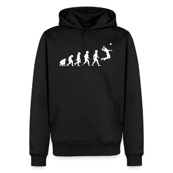 Evolution Beach Volleyball Spieler Sport - Männer Premium Bio Hoodie - Schwarz - Vorne - Nico (187cm)