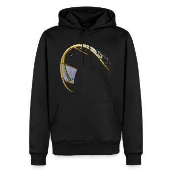 kite kitesurfing co2 - Sweat à capuche Premium bio Homme - noir - Devant - Nico (187cm)