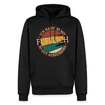Geburtstag - 50. Geburtstag - 1972 - Fuffzich - Männer Premium Bio Hoodie - Schwarz - Vorne - Nico (187cm)