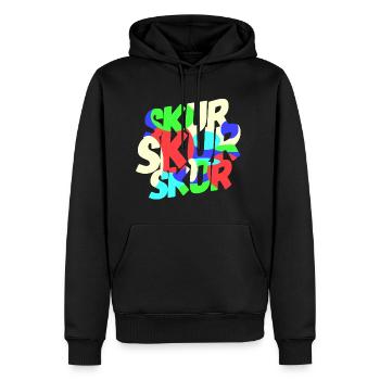 SKUR - Sweat à capuche Premium bio Homme - noir - Devant - Nico (187cm)