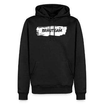 Enterrement de vie de garçon - Sweat à capuche Premium bio Homme - noir - Devant - Nico (187cm)
