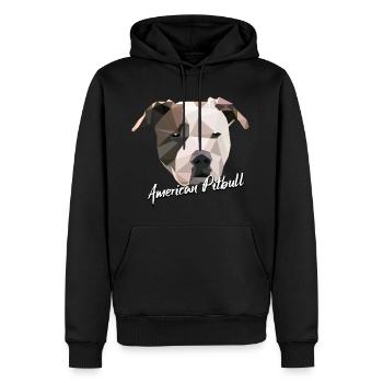 American Pitbull Polygon Amstaf Hunde Geschenk - Männer Premium Bio Hoodie - Schwarz - Vorne - Nico (187cm)