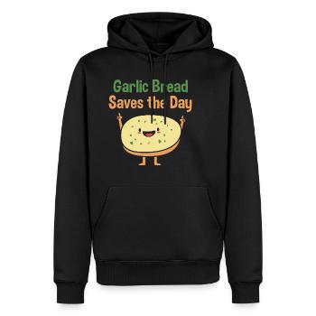 Brot Knoblauch - Männer Premium Bio Hoodie - Schwarz - Vorne - Nico (187cm)