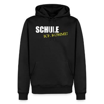 Schule Ich komme! Einschulung 1. Schultag Geschenk - Männer Premium Bio Hoodie - Schwarz - Vorne - Nico (187cm)
