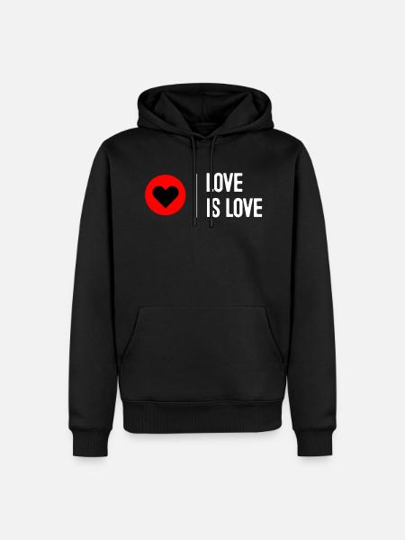 L'amour c'est l'amour - Sweat à capuche Premium bio Homme - noir