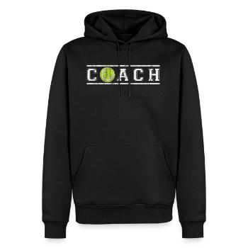 Tennis Trainer - Tennis Coach Shirt Geschenk - Männer Premium Bio Hoodie - Schwarz - Vorne - Nico (187cm)