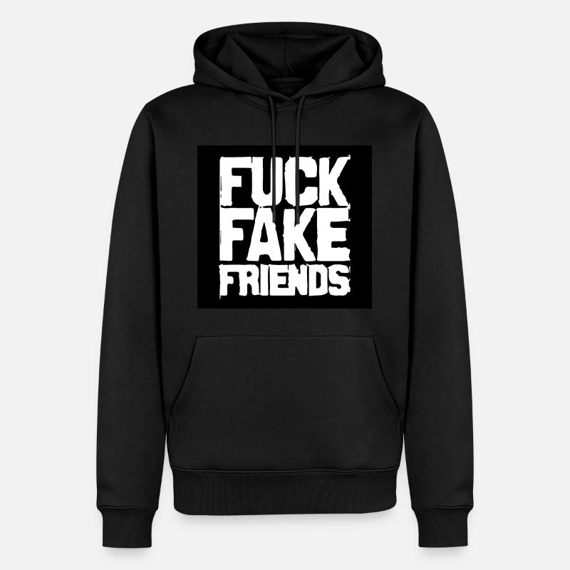 FICK - Männer Premium Bio Hoodie - Schwarz