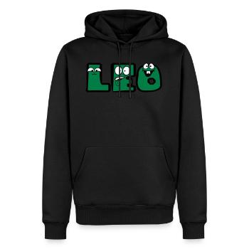 leo vorname maennlich kind baby nachwuchs schwange - Männer Premium Bio Hoodie - Schwarz - Vorne - Nico (187cm)