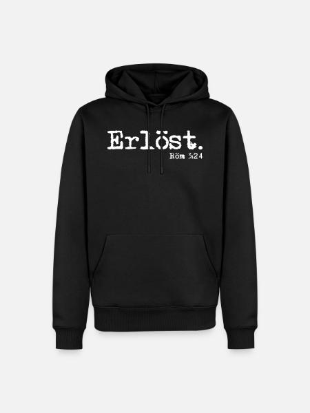 Redeemed - Rom. 3:24 - Men’s Premium Organic Hoodie - black