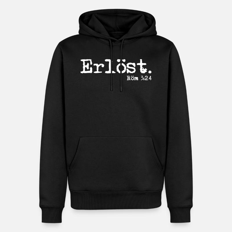 Racheté - Rm 3:24 - Sweat à capuche Premium bio Homme - noir