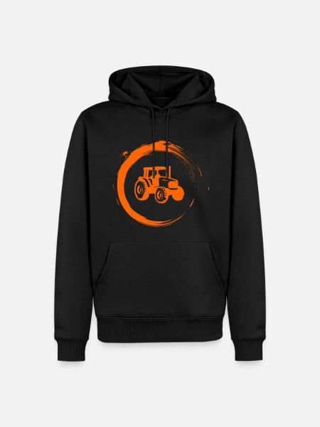 tractor - Men’s Premium Organic Hoodie - black